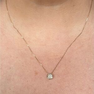 Gorjana 14k Gold Pave Bezel Diamond Necklace. Retired.